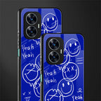 sassy smiley faces back phone cover | glass case for realme c55