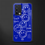 sassy smiley faces back phone cover | glass case for oppo a74 4g