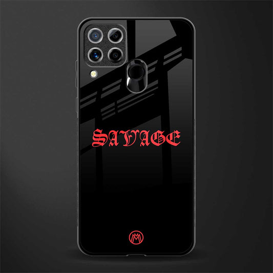 savage glass case for realme c15 image