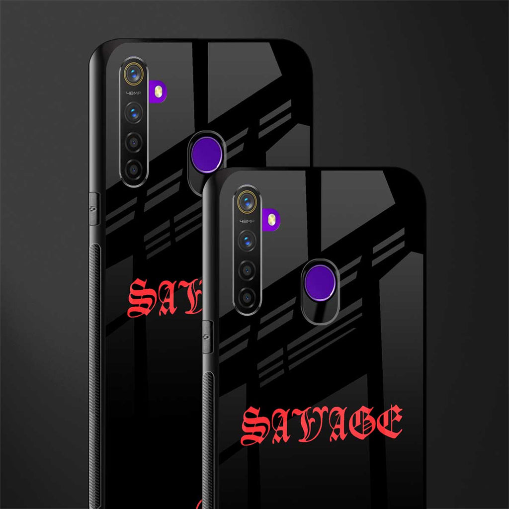 savage glass case for realme 5 image-2