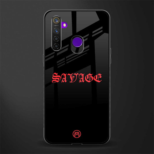 savage glass case for realme 5i image