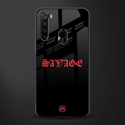 savage glass case for redmi note 8 image