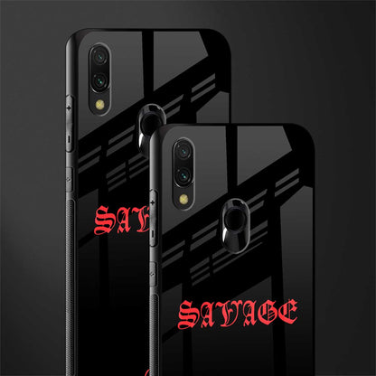 savage glass case for redmi note 7 pro image-2