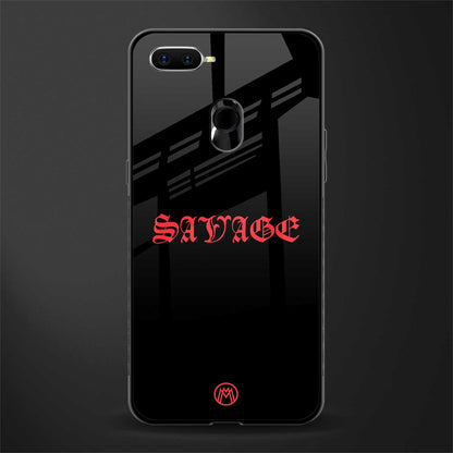 savage glass case for oppo a12 image