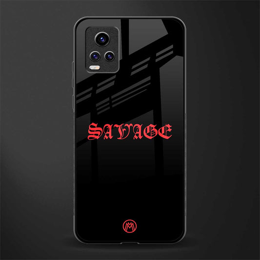 savage back phone cover | glass case for vivo y73