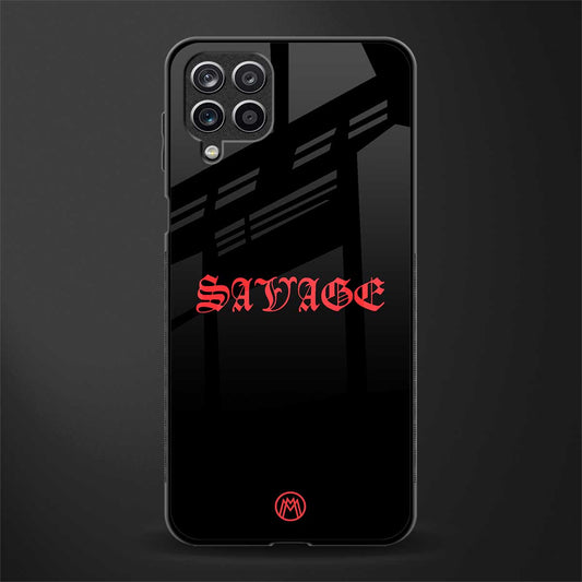 savage back phone cover | glass case for samsung galaxy a22 4g