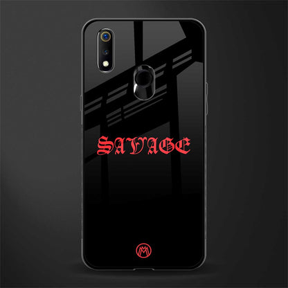 savage glass case for realme 3 pro image