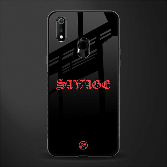 savage glass case for realme 3i image