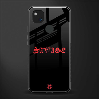 savage back phone cover | glass case for google pixel 4a 4g