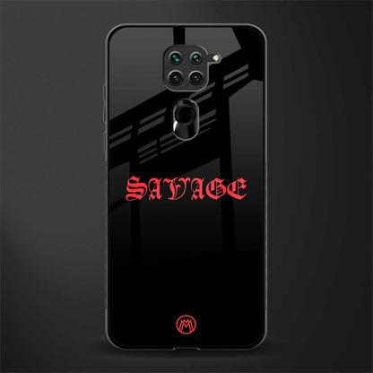 savage glass case for redmi note 9 image