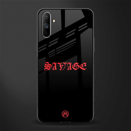 savage glass case for realme c3 image
