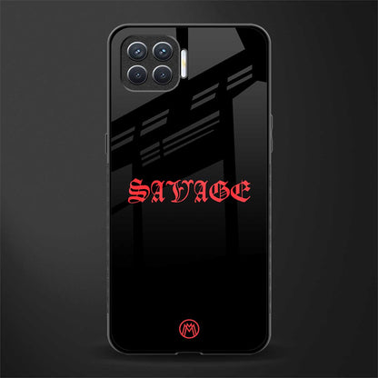 savage glass case for oppo f17 image