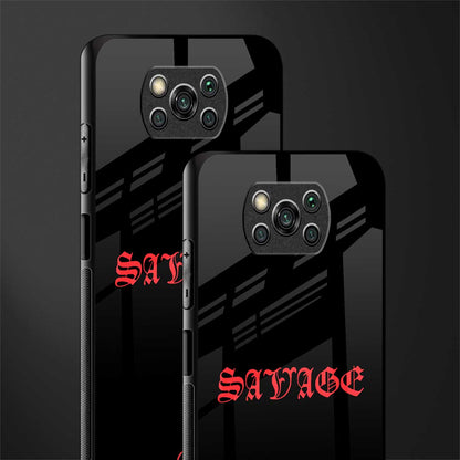 savage glass case for poco x3 image-2