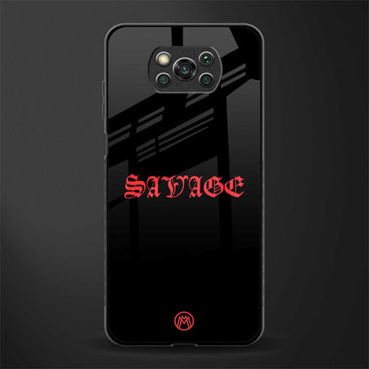 savage glass case for poco x3 image