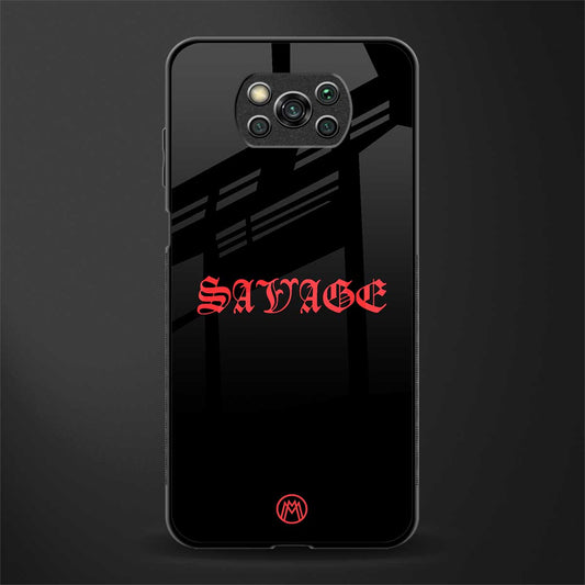 savage glass case for poco x3 image
