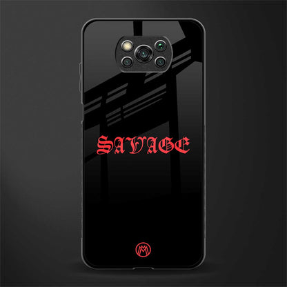 savage glass case for poco x3 pro image