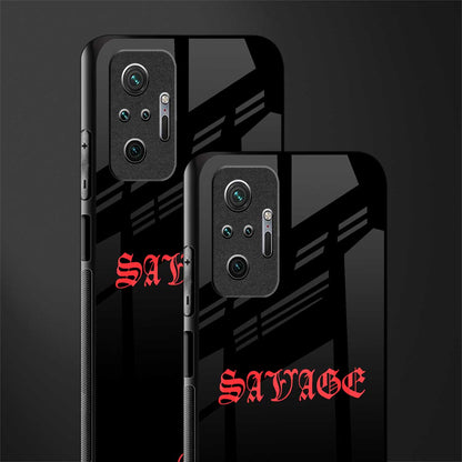 savage glass case for redmi note 10 pro image-2