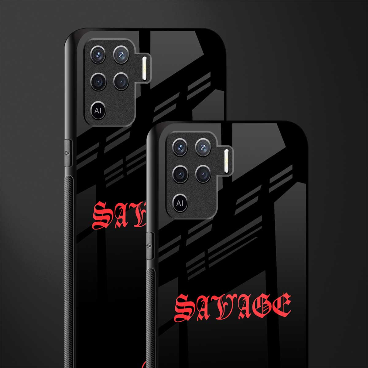 savage glass case for oppo f19 pro image-2