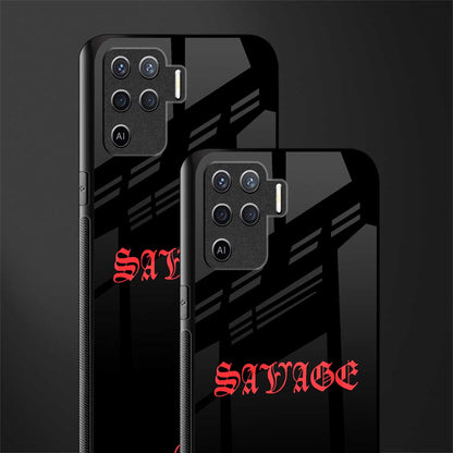 savage glass case for oppo f19 pro image-2