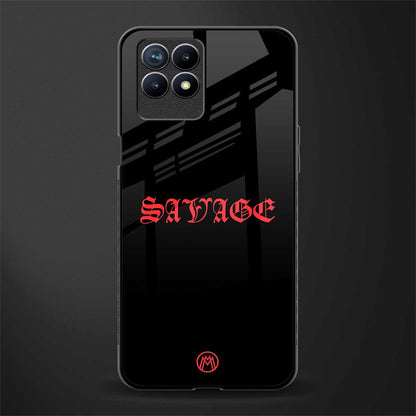 savage glass case for realme 8i image