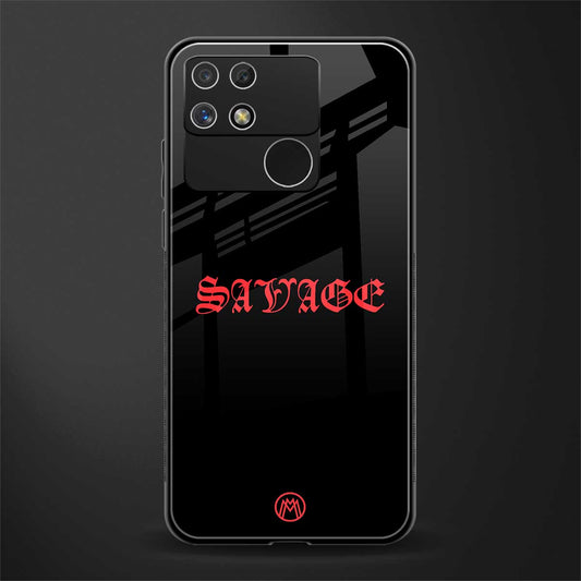 savage back phone cover | glass case for realme narzo 50a