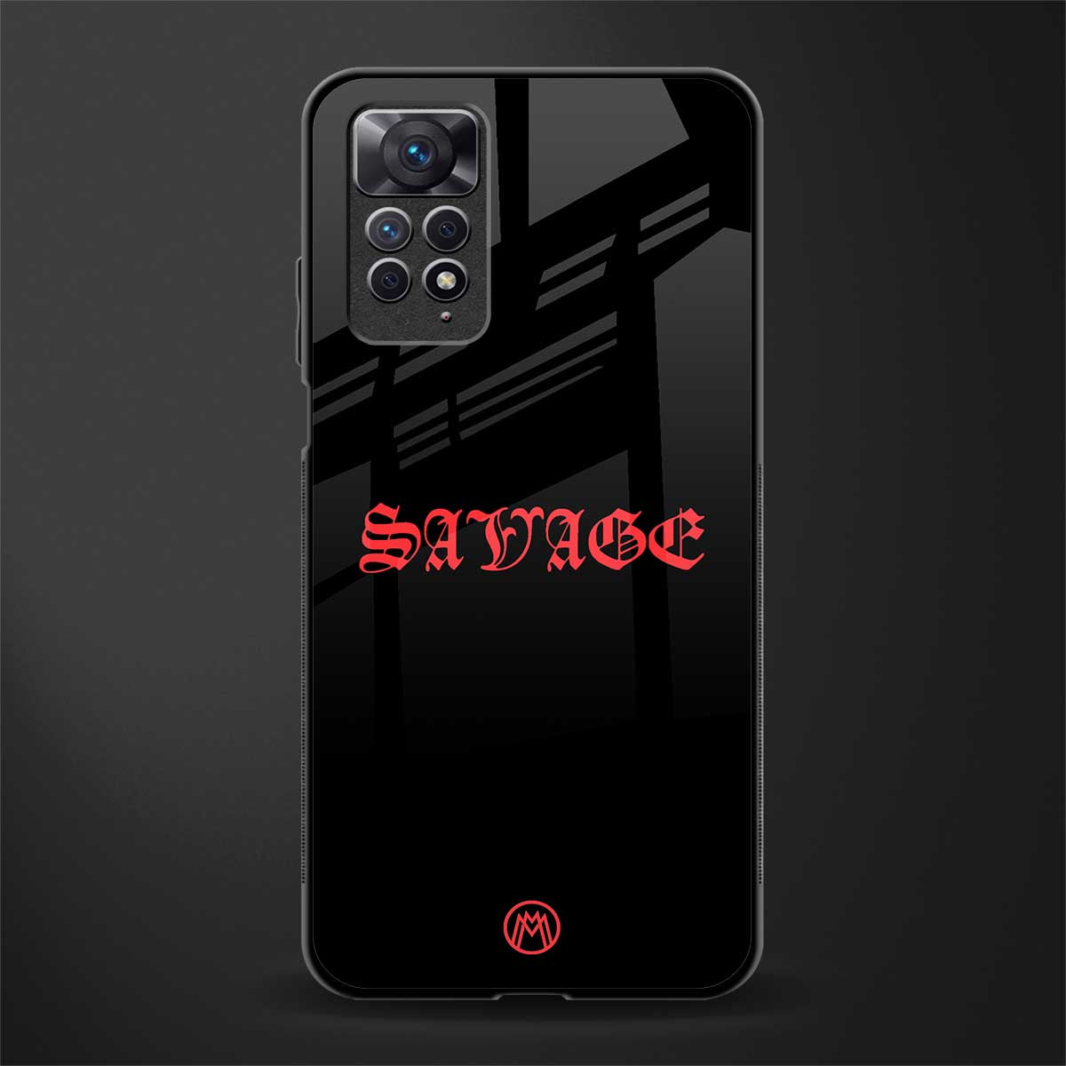 savage back phone cover | glass case for redmi note 11 pro plus 4g/5g