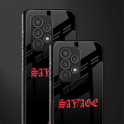 savage back phone cover | glass case for samsung galaxy a53 5g