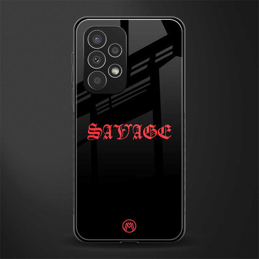 savage back phone cover | glass case for samsung galaxy a73 5g