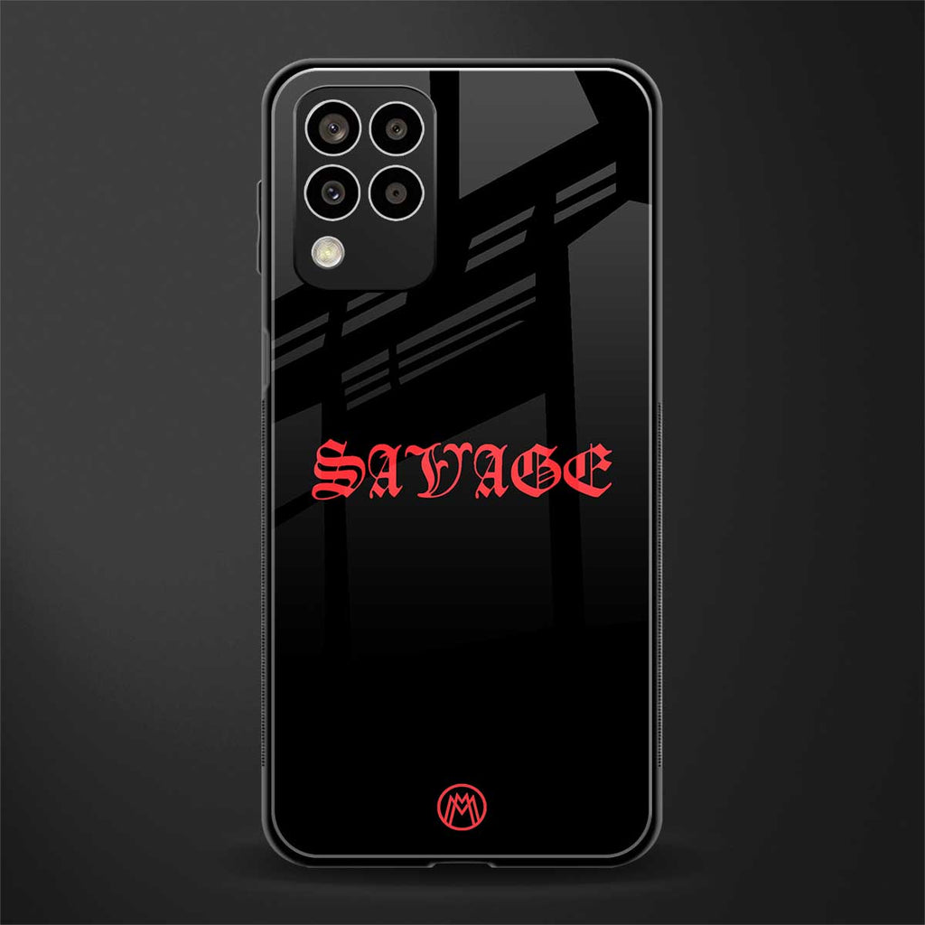 savage back phone cover | glass case for samsung galaxy m33 5g
