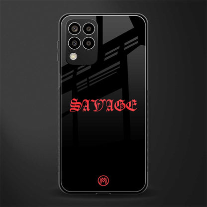 savage back phone cover | glass case for samsung galaxy m33 5g