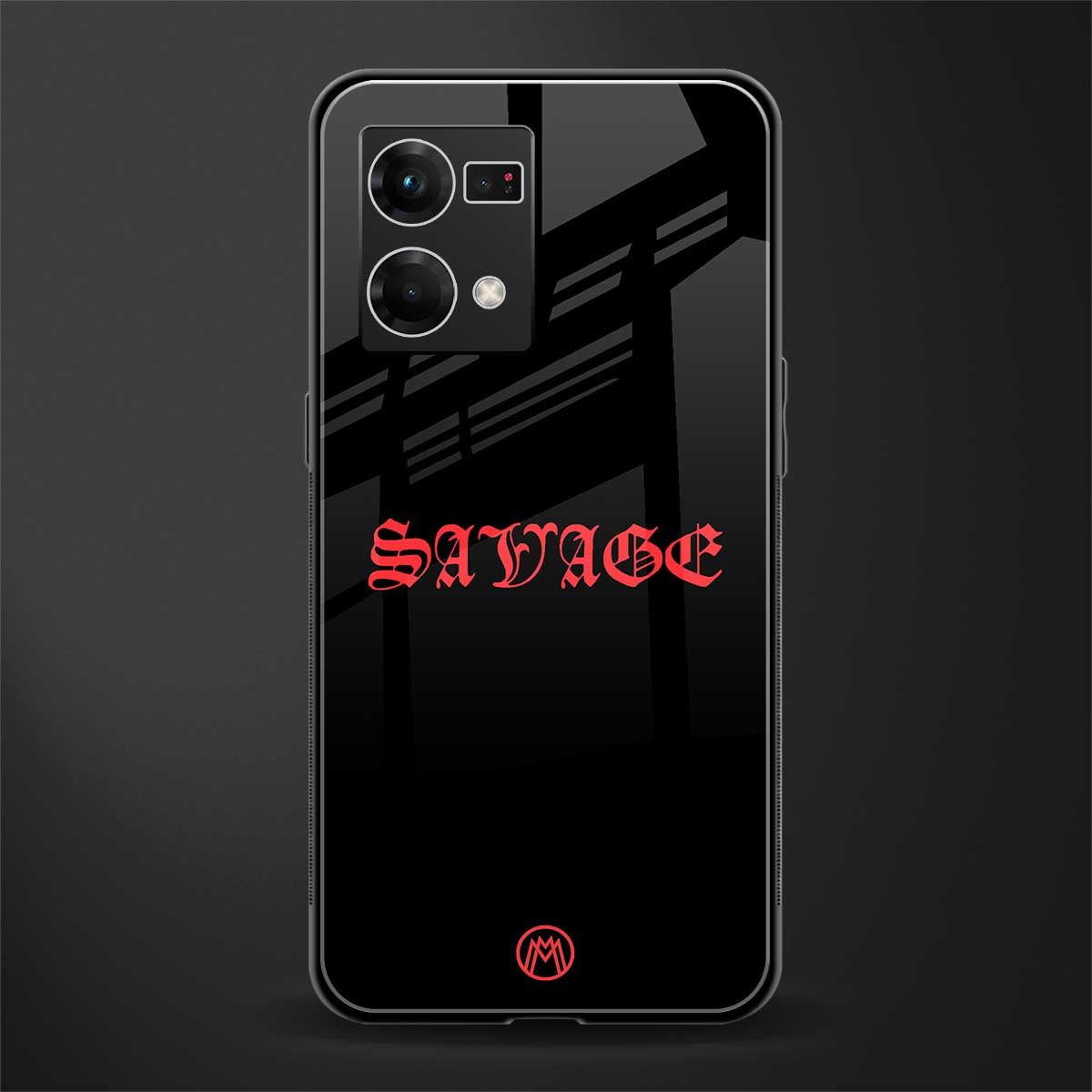 savage back phone cover | glass case for oppo f21 pro 4g