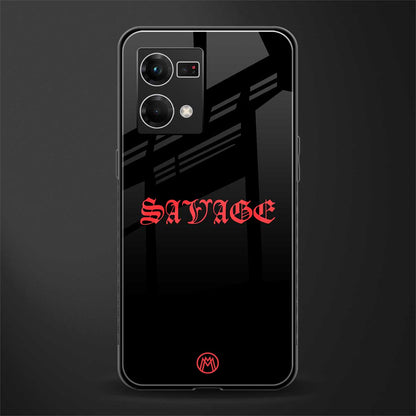 savage back phone cover | glass case for oppo f21 pro 4g