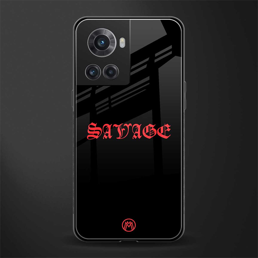 savage back phone cover | glass case for oneplus 10r 5g
