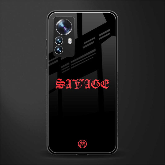 savage back phone cover | glass case for xiaomi 12 pro