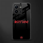 savage back phone cover | glass case for vivo v25-5g
