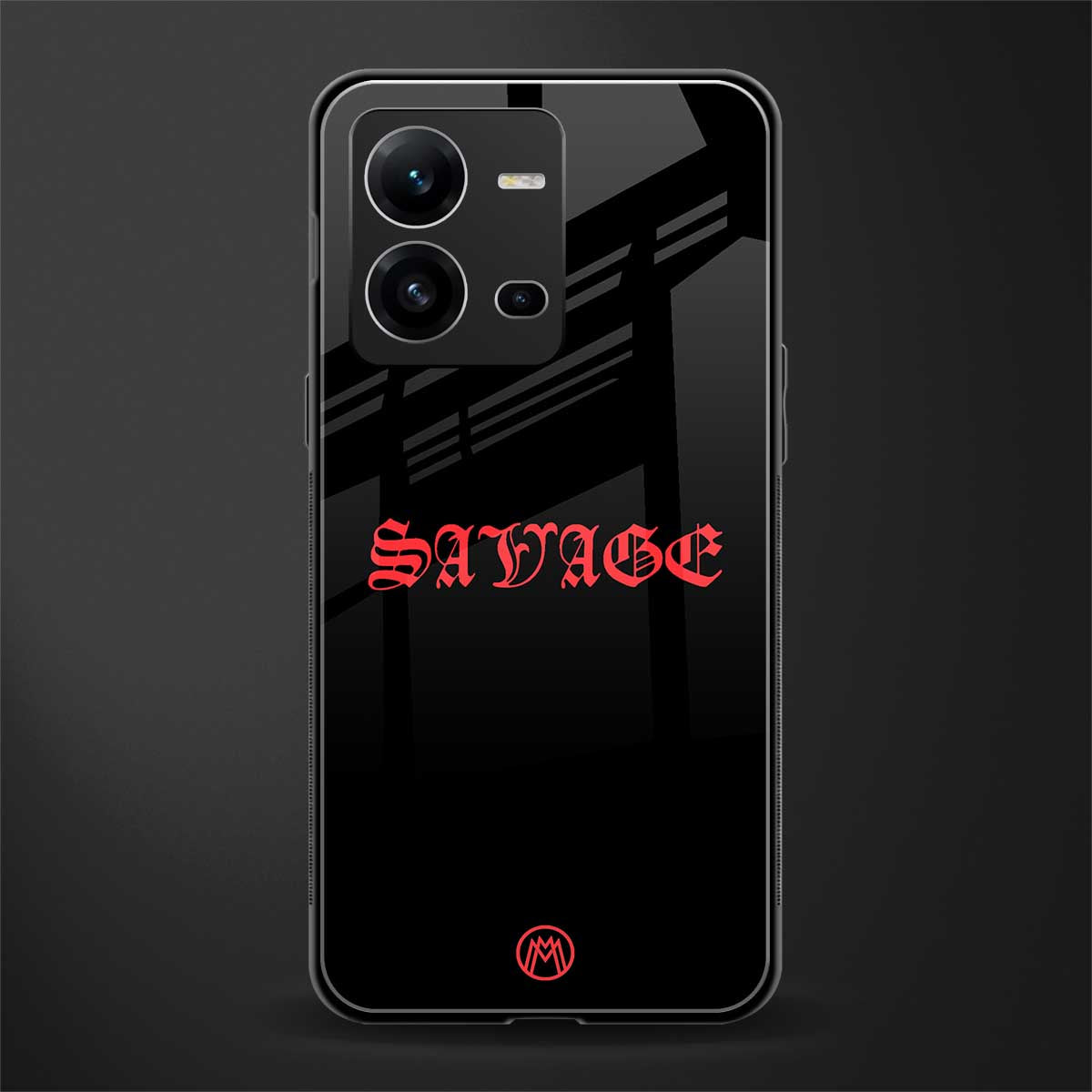 savage back phone cover | glass case for vivo v25-5g