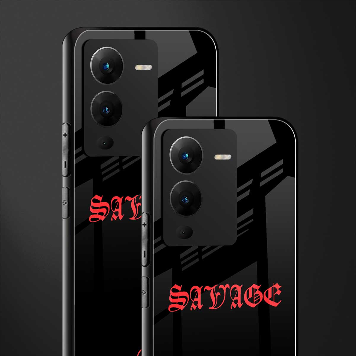 savage back phone cover | glass case for vivo v25 pro 5g