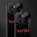 savage back phone cover | glass case for vivo y16