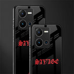 savage back phone cover | glass case for vivo y35 4g
