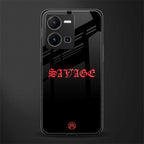 savage back phone cover | glass case for vivo y35 4g