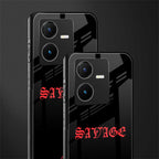 savage back phone cover | glass case for vivo y22
