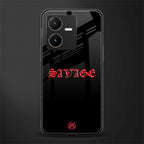 savage back phone cover | glass case for vivo y22