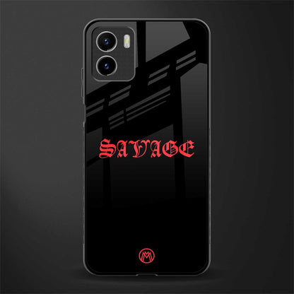 savage back phone cover | glass case for vivo y72