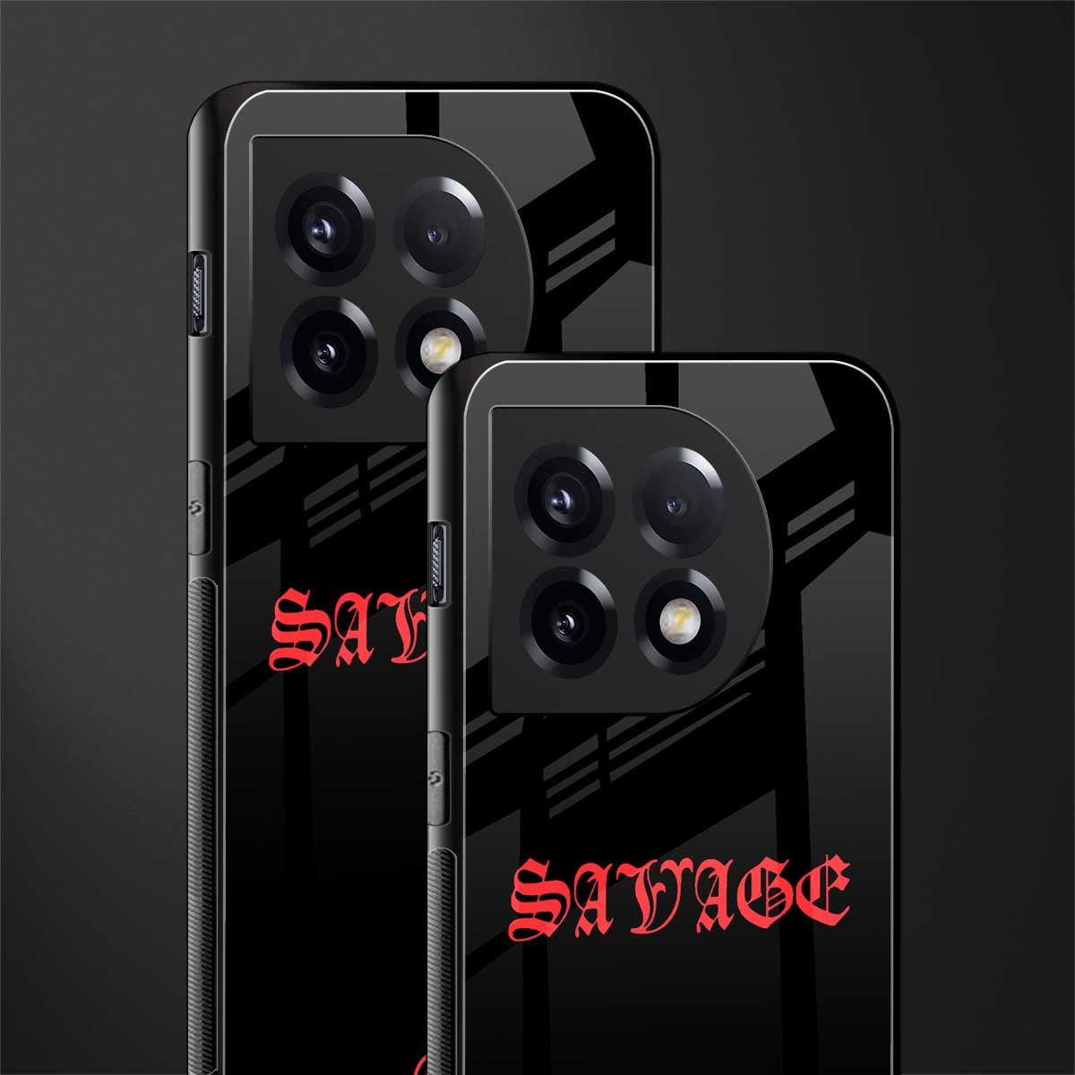 savage back phone cover | glass case for oneplus 11