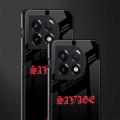 savage back phone cover | glass case for oneplus 11