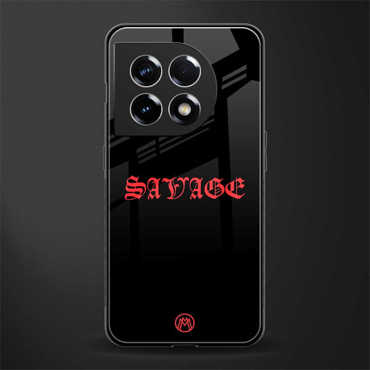 savage back phone cover | glass case for oneplus 11