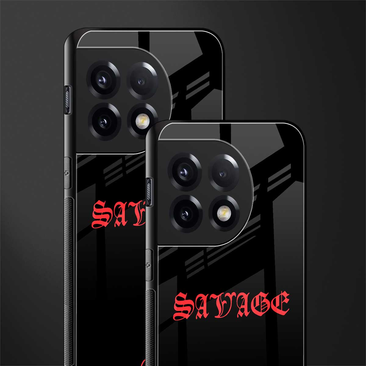 savage back phone cover | glass case for oneplus 11r