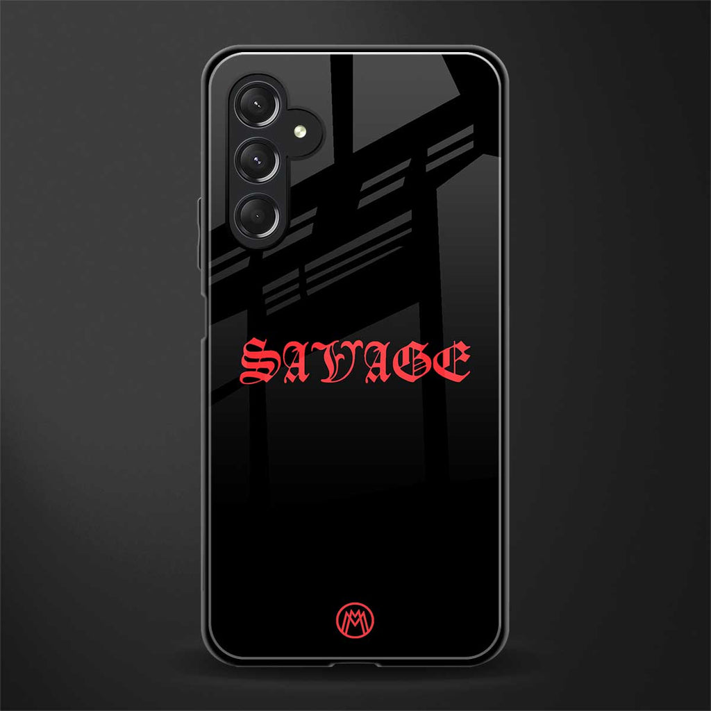 savage back phone cover | glass case for samsun galaxy a24 4g