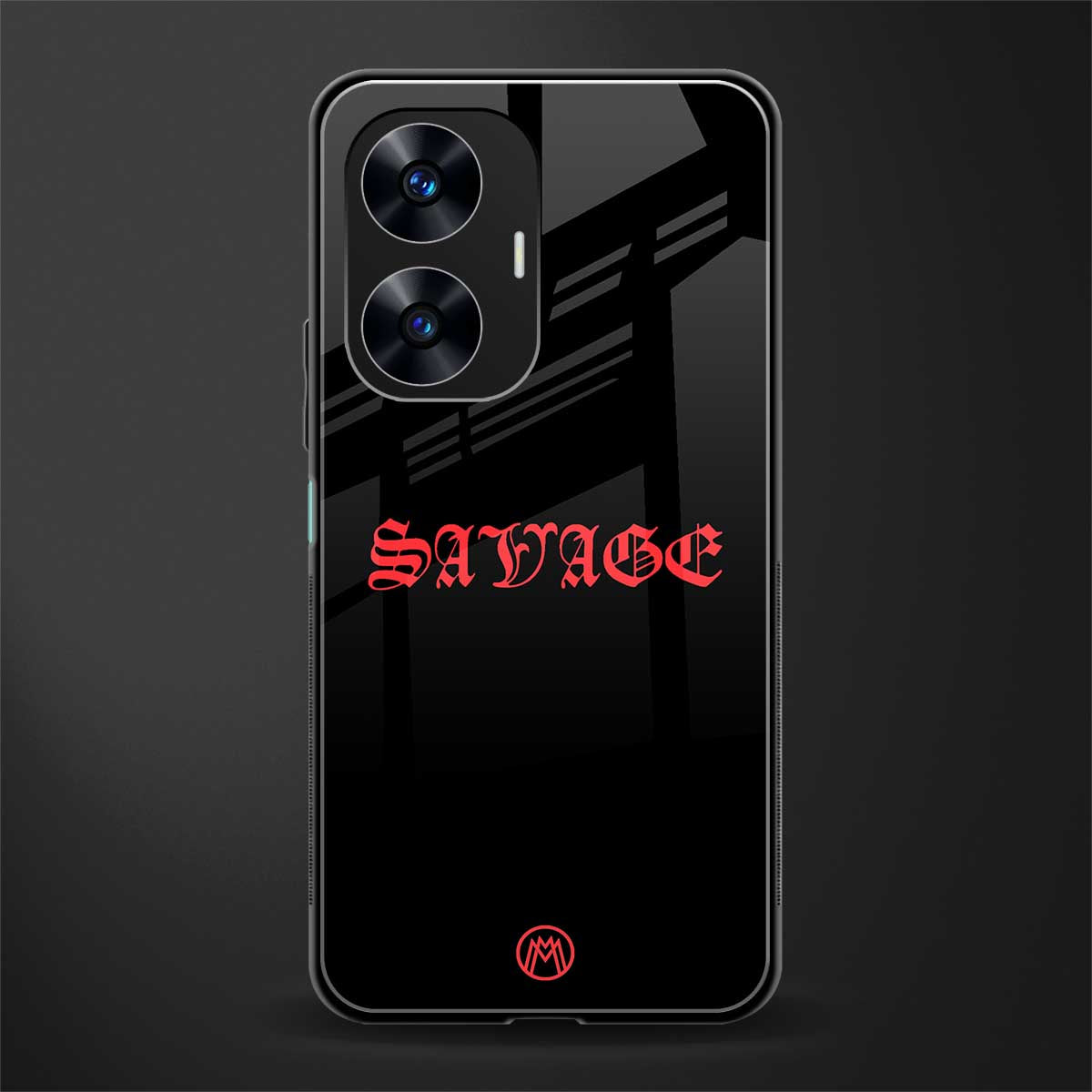 savage back phone cover | glass case for realme c55