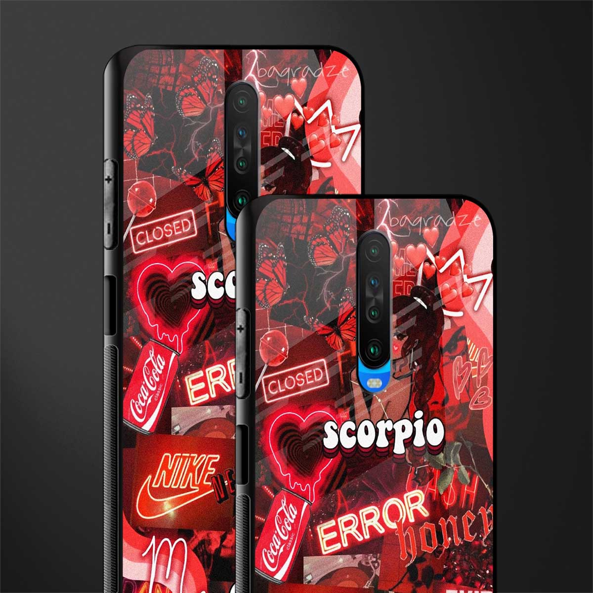 scorpio aesthetic collage glass case for poco x2 image-2